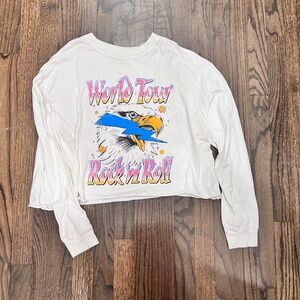 cropped long sleeve women's tee